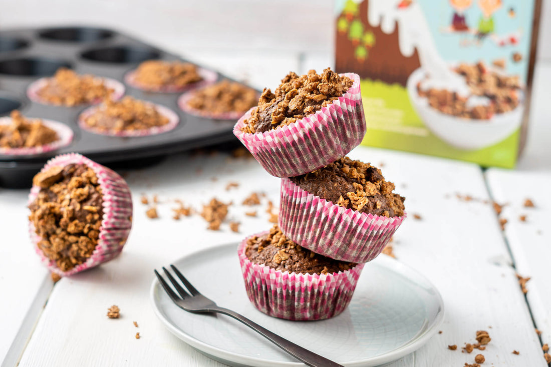 Rezept: Schoko Knusper-Frühstücksmuffins