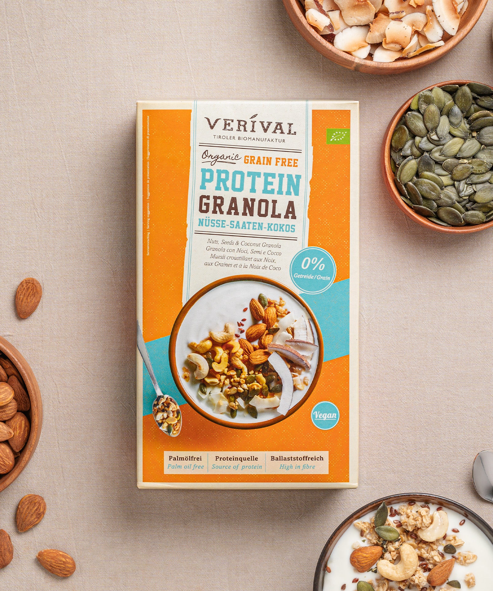 40253 - Grain Free Protein Granola Nüsse-Saaten-Kokos, Default Title