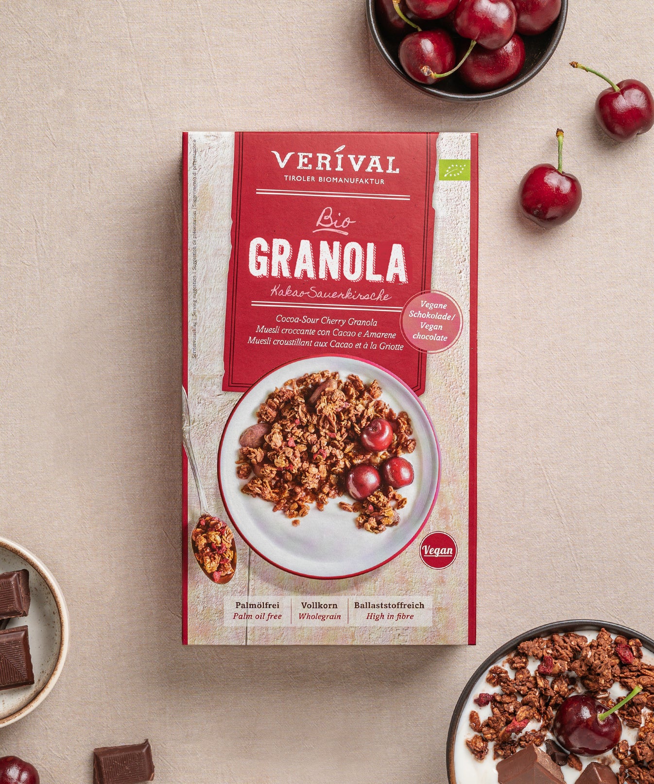 Cocoa-Sour Cherry Granola