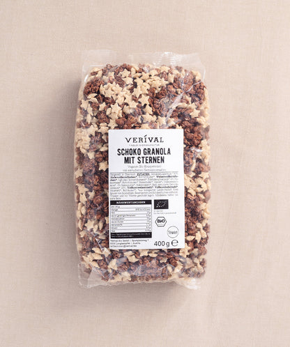 Veganes Schoko Granola mit Sternen